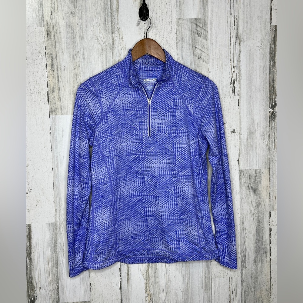 Kirkland Signature Women's  Athletic Activewear Top Blue Size Medium